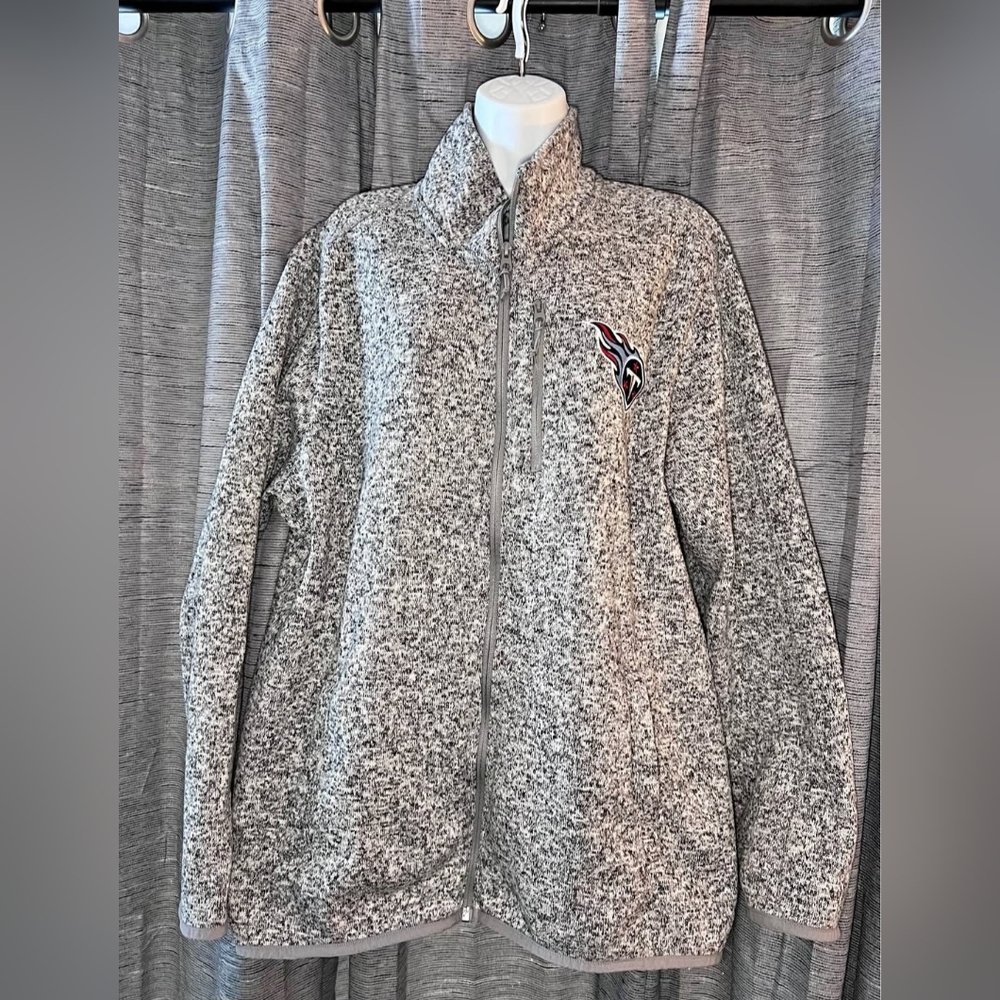 Gray Full-Zip Jacket with Tennessee Titans Logo